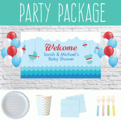 Party Package - Red & Blue Baby Shower 