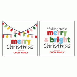 Personalized Gift Tag - Christmas (C07), 12pcs