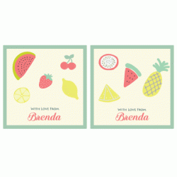 Personalized Gift Sticker - Fruits