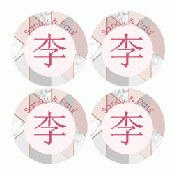 Personalized 1.5" Circle Sticker - Chinese New Year (04), 20pcs