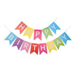 Bunting - Colorful Happy Birthday Fish Tail 