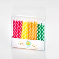 Assorted Spiral Candle, 24 pcs