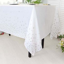 Tablecover - White with Silver Stars