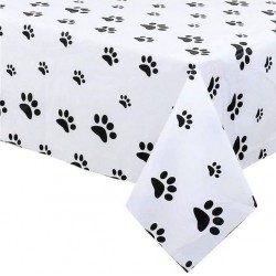 Tablecover - White with Paw Print 