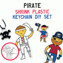 自製收縮塑膠鎖匙扣套裝 - 海盜