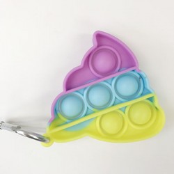 Pop it - Rainbow Poop Keychain