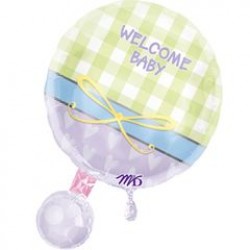 Baby Rattle 18" Personalized Foil Balloon