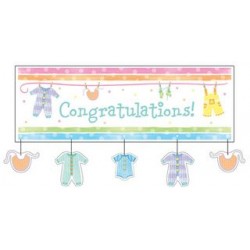  Baby Clothes Giant Party Banner with attachment