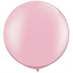 30" Round Pearl Pink Latex Balloon (with helium)