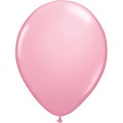 11" Round Pink Latex Balloon (with helium)