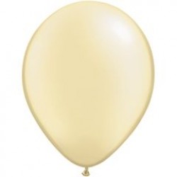 11" Round Ivory Latex Balloon (with helium)