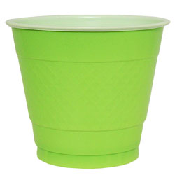 Lime Green 9oz Plastic Cup, 18pcs