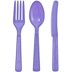 Plastic Cutlery Combo - Hydrangea, 48pcs