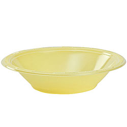 Yellow 12oz Plastic Bowl, 12pcs