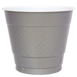 Silver 9oz Plastic Cup, 18pcs