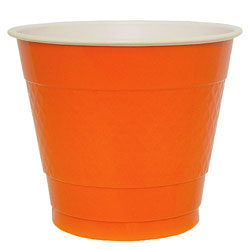 Orange 9oz Plastic Cup, 18pcs