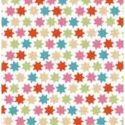 Multicolor Stars on White Napkin 33 x 33cm, 20pcs