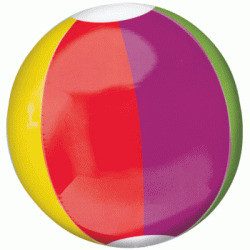 Beach Ball Orbz Foil Balloon - 15" W x 16" H