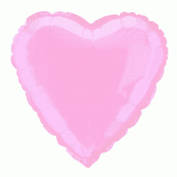18" Heart Bubblegum Pink Foil Balloon
