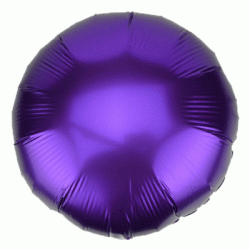 18" Circle Metallic Purple Foil Balloon