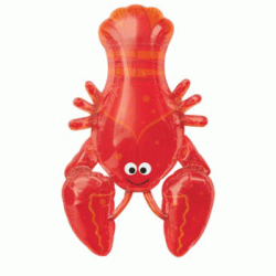 Lobster Foil Balloon - 37"W x 44"H