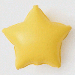 19" Star Candy Yellow Foil Balloon