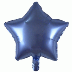 19寸五角星啞面藍色鋁箔氣球