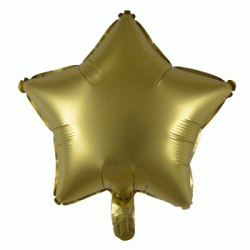 19" Star Satin Gold Foil Balloon