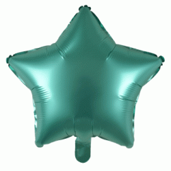 19" Star Satin Jade Foil Balloon