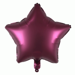 19" Star Satin Pomegranate Foil Balloon