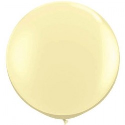 36" Round Ivory Silk Latex Balloon (with helium)