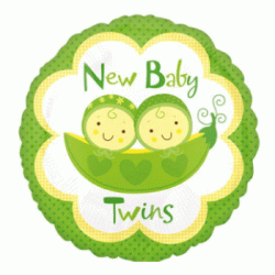 Peas in a Pod Twins 18" Foil Balloon