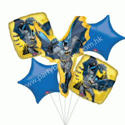 Batman Foil Balloon Bouquet of 5 (with weight)