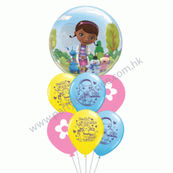 Doc Mcstuffins Bubble Balloon Bouquet (with weight)