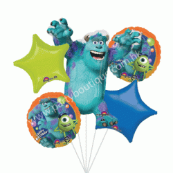 Monsters University Sully Foil Balloon Bouquet of 5 (with weight)