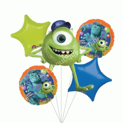 Monsters University Mike Foil Balloon Bouquet of 5 (with weight)