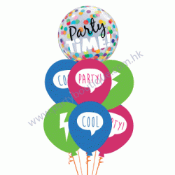 Party Time Bubble Balloon Bouquet (with weight)