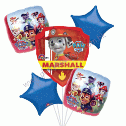 Paw Patrol Foil Balloon Bouquet of 5 (with weight)