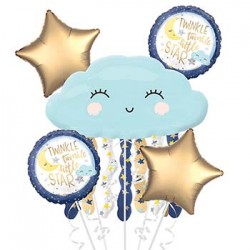 Twinkle Little Star Foil Balloon Bouquet (with weight)