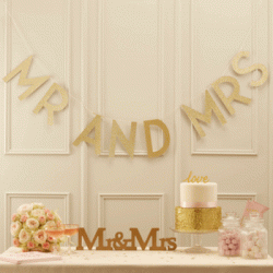 Pastel Perfection Bunting - Mr & Mrs Sparkling