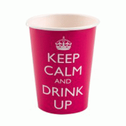  Keep Calm and Party On 9oz Cup, 8pcs