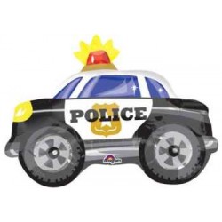 Police Car Shape Foil Balloon - 24"W x 18"H