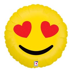 Emoji Hearts 36" Foil Balloon