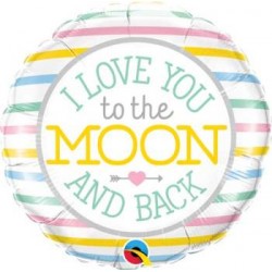 "Love You To The Moon and Back" 18寸鋁箔氣球