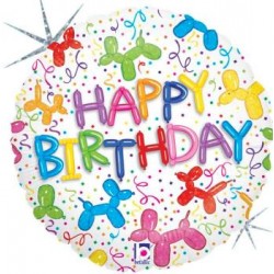 Balloon Dog Birthday 18" Foil Balloon