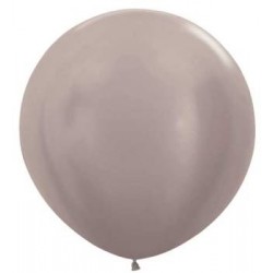 36" Round Pearl Greige Latex Balloon (with helium)