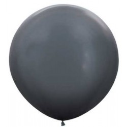 36" Round Metallic Graphite Latex Balloon (with helium)