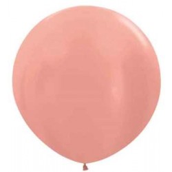 36" Round Rose Gold Latex Balloon (with helium)