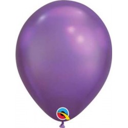 11" Round Chrome Purple Latex Balloon