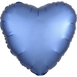 18" Heart Satin Azure Foil Balloon